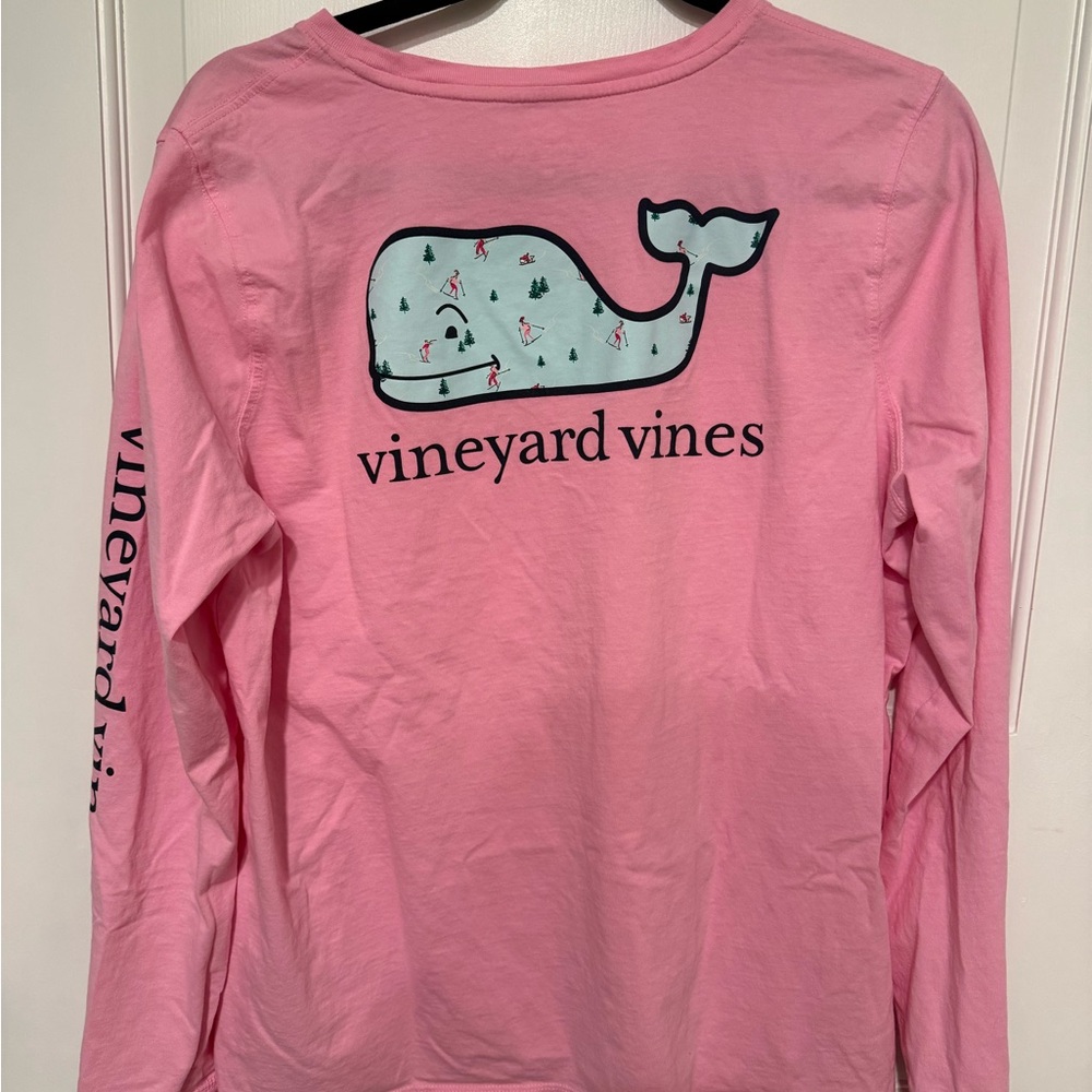 Vineyard Vines Pink Whale Logo Tee